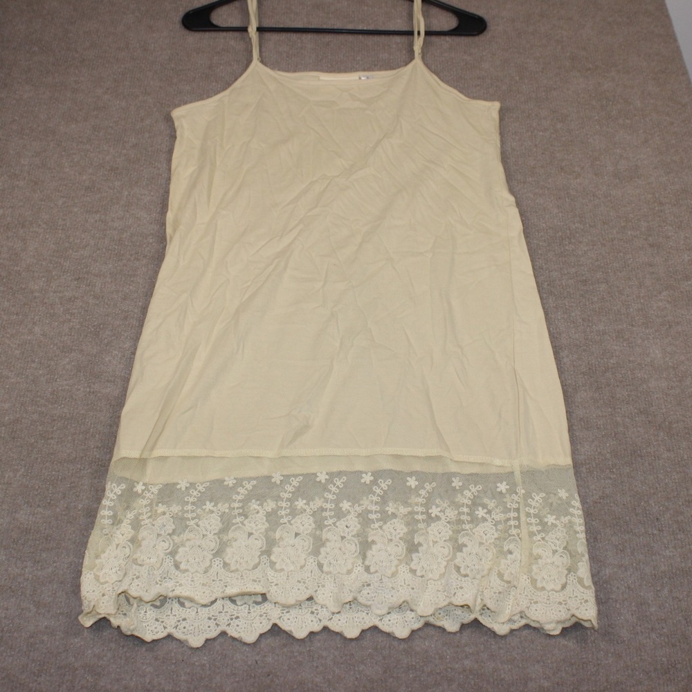 Winter Lennon Lace Trim Camisole Top Extender Cream Yellow Small